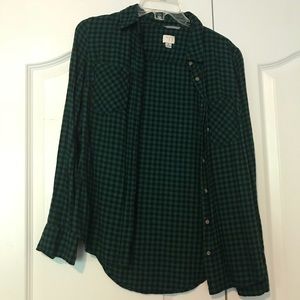 A New Day Green Plaid Shirt